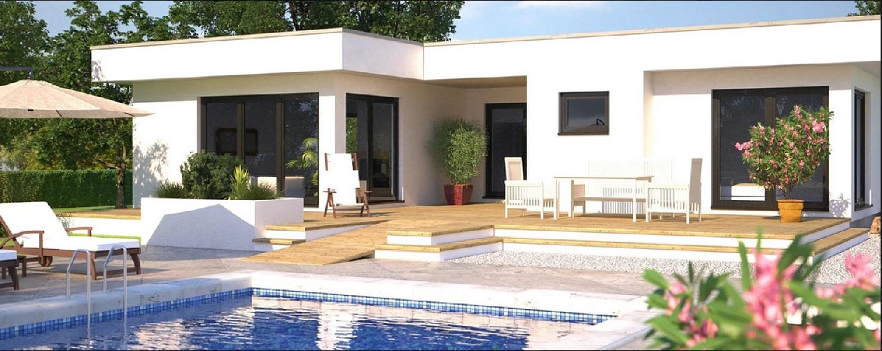 VILLA PREFABBRICATA MODERNA MODELLO AA 24